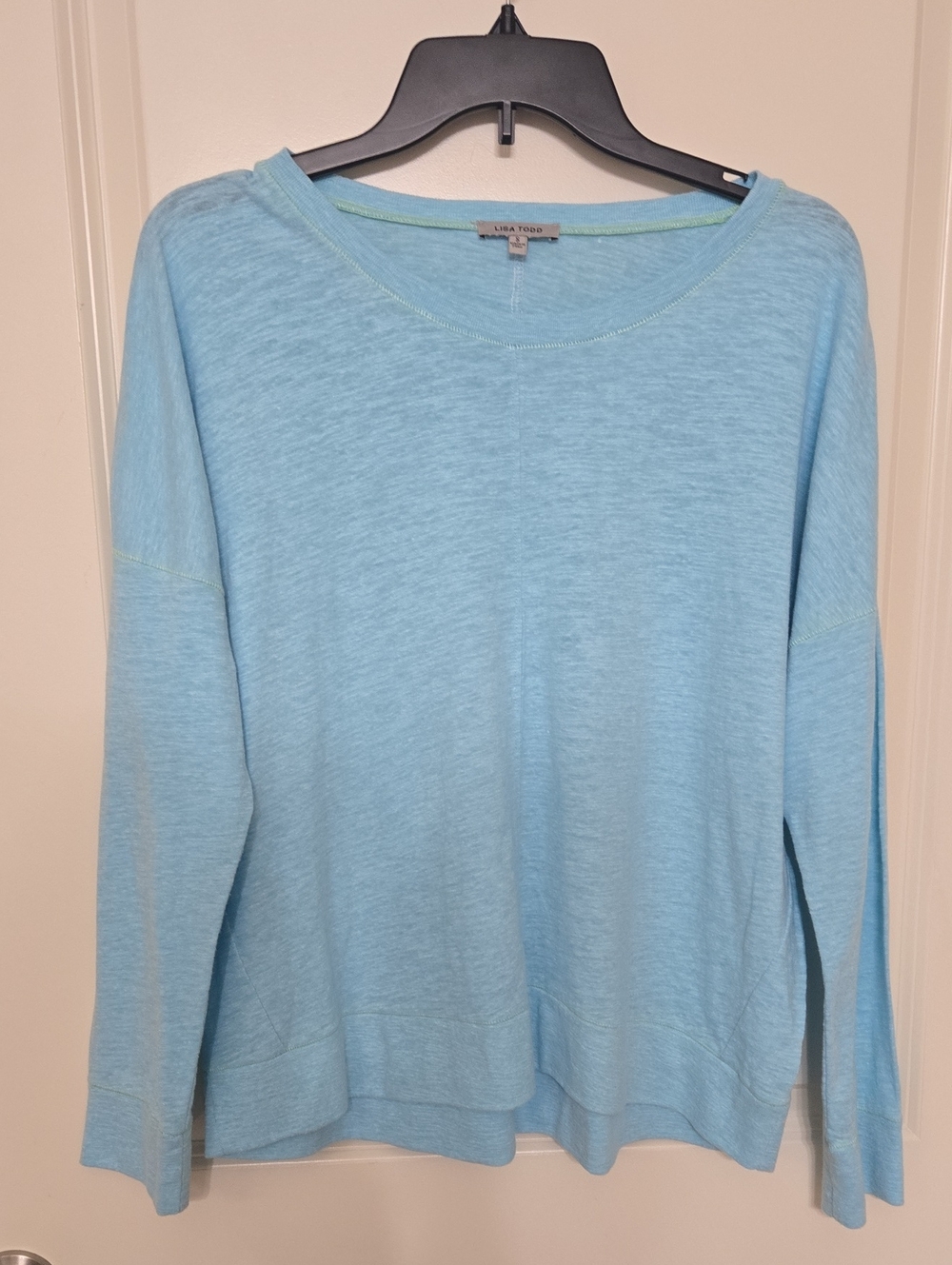Lisa Todd Sky Blue Lightweight Long-Sleeve Top